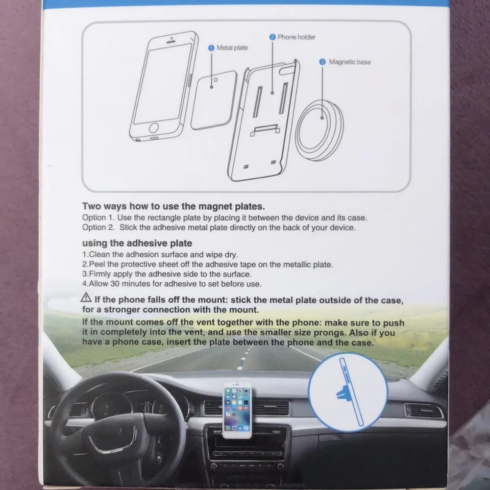 New in box Wizgear Magnetic Cell Phone Car Mount, 1 Pack